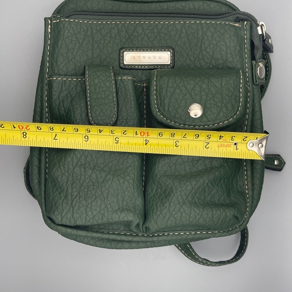 Strada Crossbody Bag Green Compartments Organized Pockets SummerTravel Purse - Picture 6 of 8